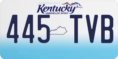 KY license plate 445TVB