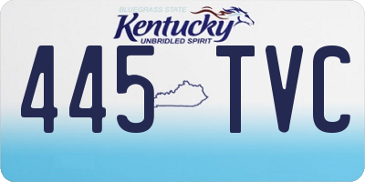KY license plate 445TVC