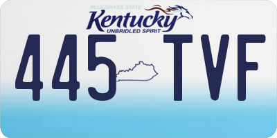 KY license plate 445TVF