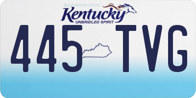 KY license plate 445TVG