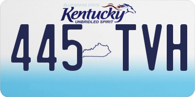 KY license plate 445TVH