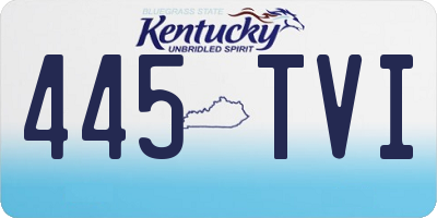 KY license plate 445TVI