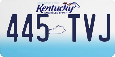 KY license plate 445TVJ