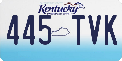KY license plate 445TVK