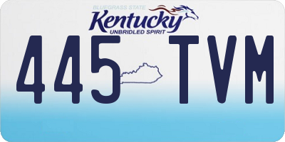 KY license plate 445TVM