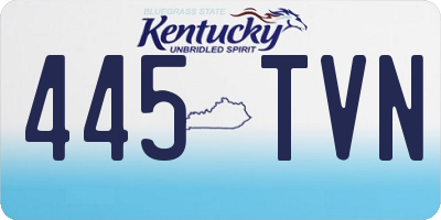 KY license plate 445TVN