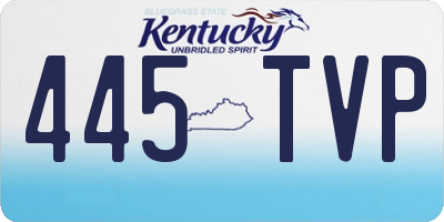 KY license plate 445TVP
