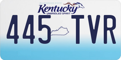 KY license plate 445TVR