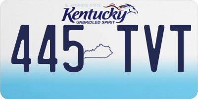 KY license plate 445TVT