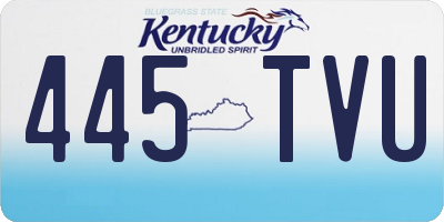 KY license plate 445TVU