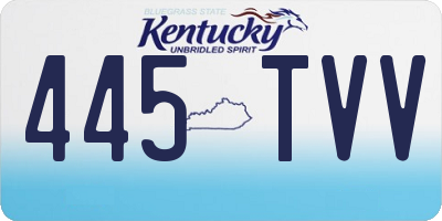 KY license plate 445TVV