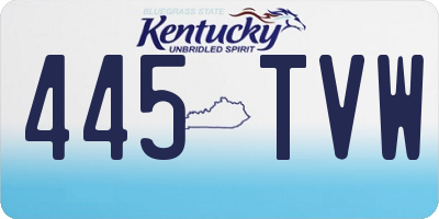 KY license plate 445TVW
