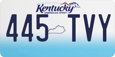 KY license plate 445TVY
