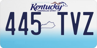 KY license plate 445TVZ