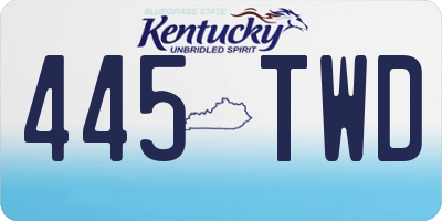 KY license plate 445TWD