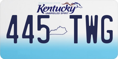 KY license plate 445TWG