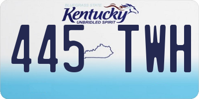 KY license plate 445TWH