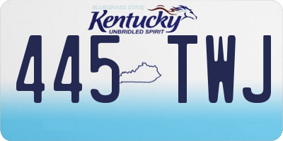 KY license plate 445TWJ