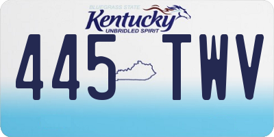 KY license plate 445TWV