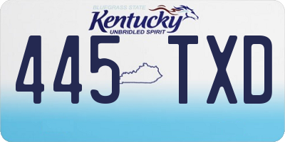 KY license plate 445TXD