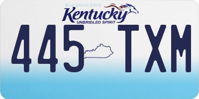 KY license plate 445TXM