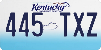 KY license plate 445TXZ