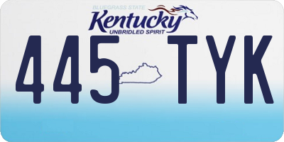 KY license plate 445TYK