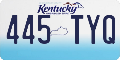 KY license plate 445TYQ