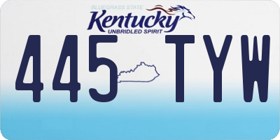KY license plate 445TYW