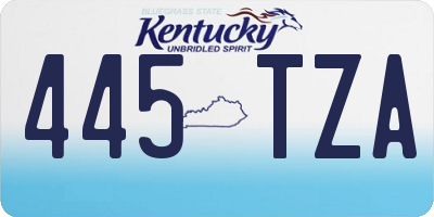 KY license plate 445TZA