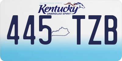 KY license plate 445TZB