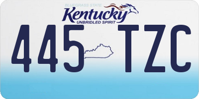 KY license plate 445TZC