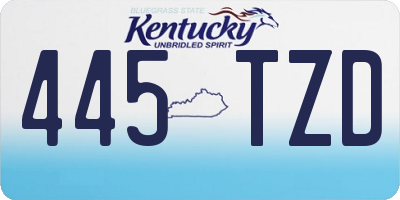 KY license plate 445TZD