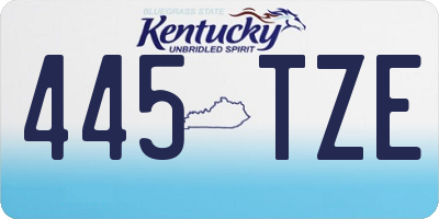 KY license plate 445TZE