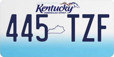 KY license plate 445TZF