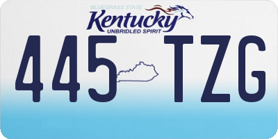 KY license plate 445TZG