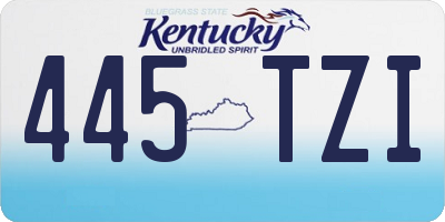 KY license plate 445TZI