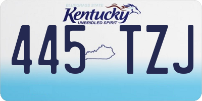 KY license plate 445TZJ
