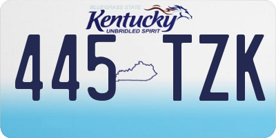 KY license plate 445TZK