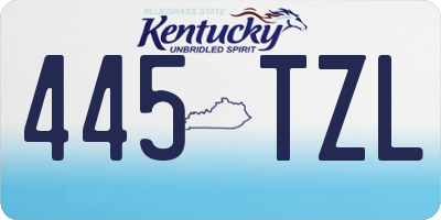 KY license plate 445TZL
