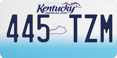 KY license plate 445TZM