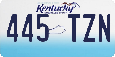 KY license plate 445TZN