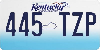 KY license plate 445TZP