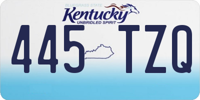 KY license plate 445TZQ