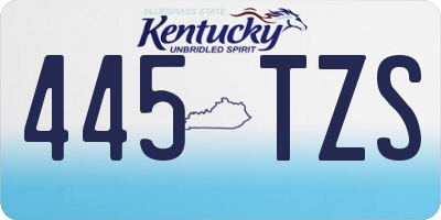 KY license plate 445TZS