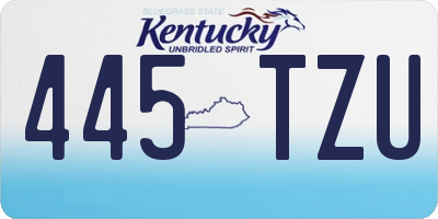 KY license plate 445TZU