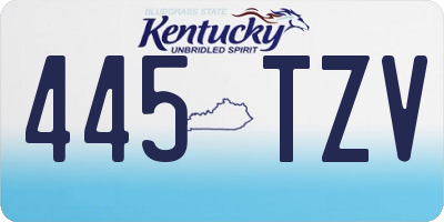 KY license plate 445TZV