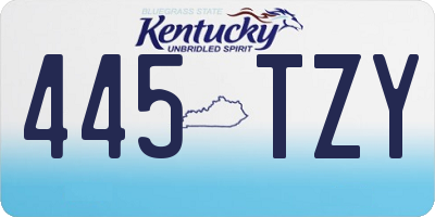 KY license plate 445TZY