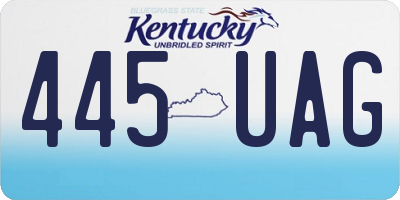 KY license plate 445UAG
