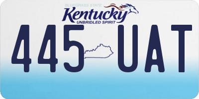 KY license plate 445UAT